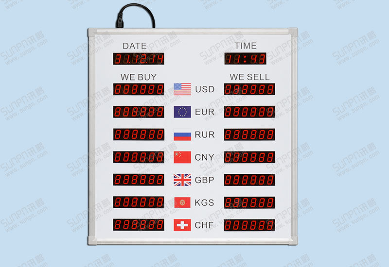 泰國LED匯率屏（7行）