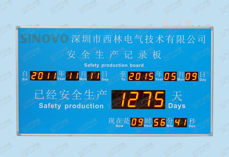 深圳市西林電氣安全生產記錄牌