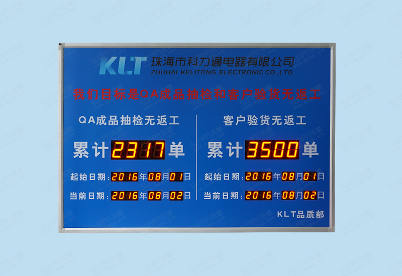 珠海質量檢驗累計單數牌