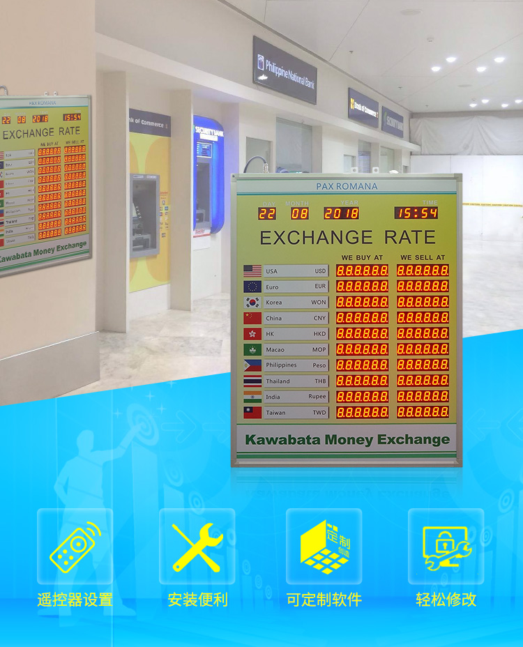 銀行匯率屏案例展示