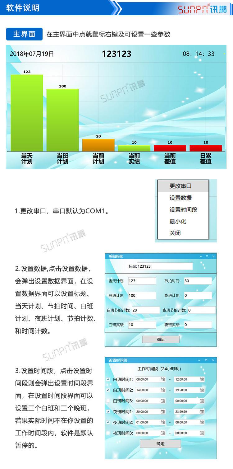 車間目視化LCD電子看板軟件