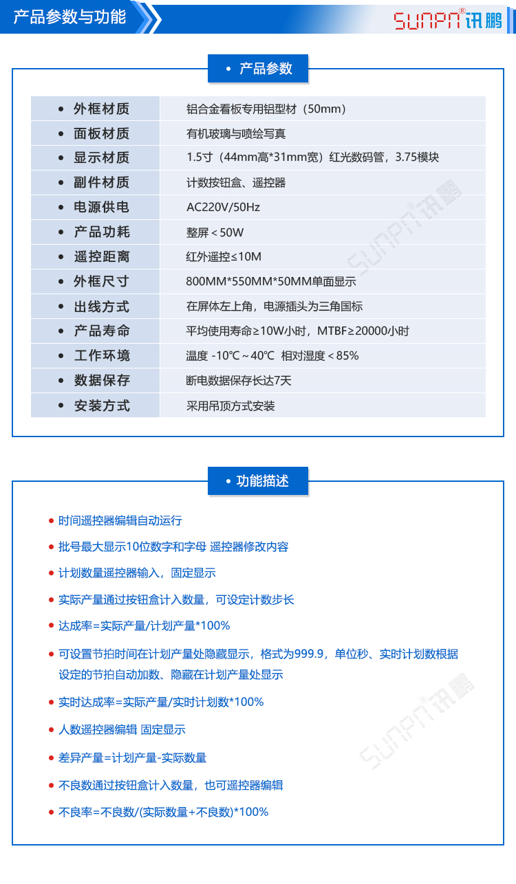 生產管理電子看板參數