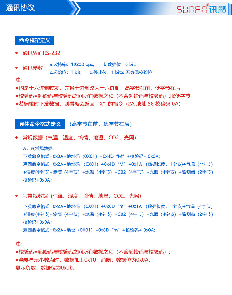 LED農業數據顯示看板通訊協議