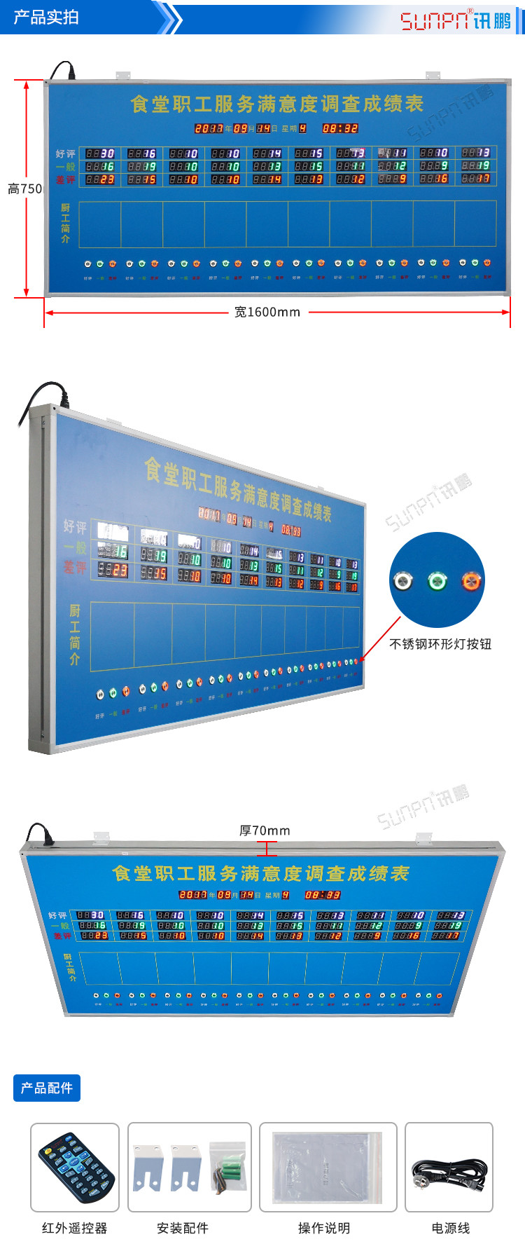 食堂滿意度看板產(chǎn)品實(shí)拍 食堂滿意度看板產(chǎn)品實(shí)拍