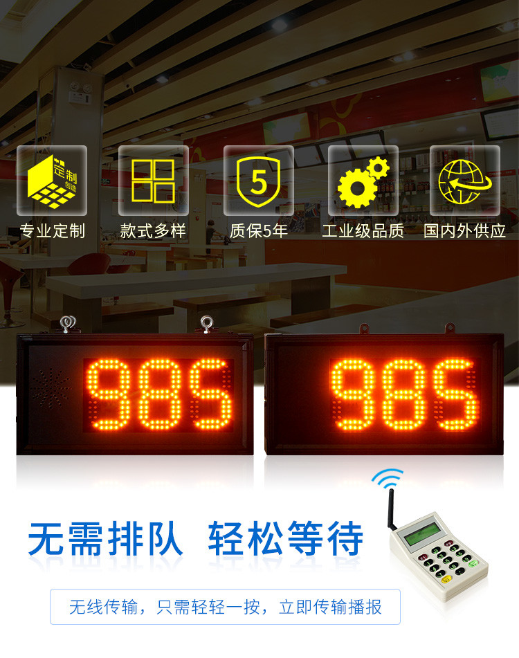 LED取餐叫號屏產品引言