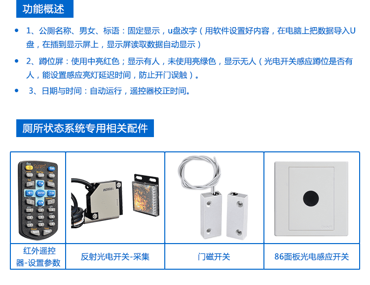 廁所狀態屏功能說明