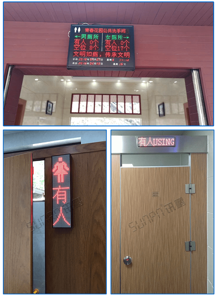 廁位狀態匯總顯示屏應用案例