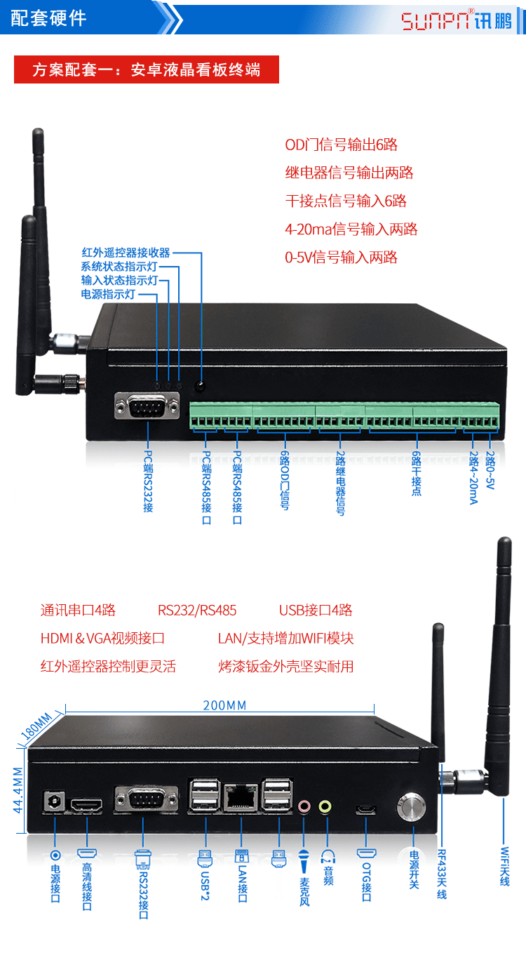 智能液晶管理看板配套硬件