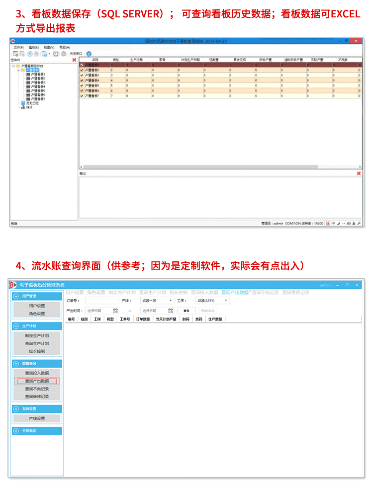 精益管理電子看板系統軟件界面界面展示