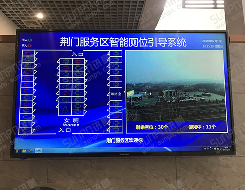 湖北服務區智能廁位引導系統-智慧公廁廣告監控平臺-廁所有人無人顯示屏