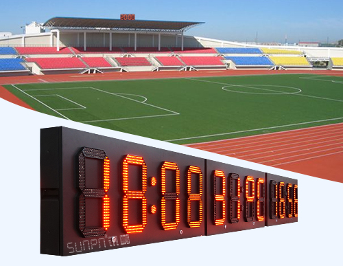 GPS同步電子鐘系統-CDMA時鐘NTP時鐘體育場大型戶外防水時鐘系統