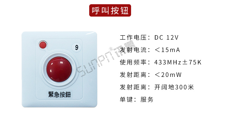 無線緊急求助系統產品參數
