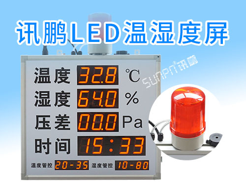 溫度/濕度/壓差/時間LED顯示屏_數據超出報警管控_可定制化