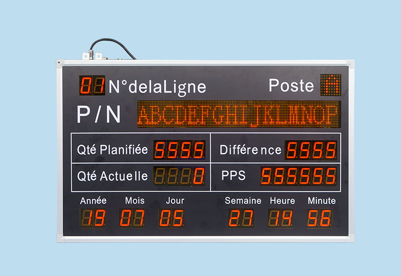 國外工廠電子看板_電器廠車間生產管理看板系統_訊鵬定制