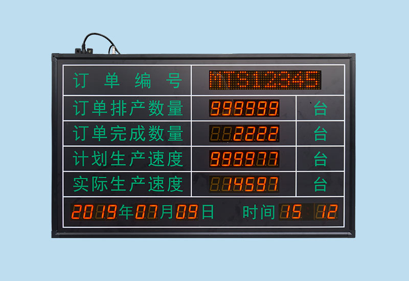 生產進度產量監控LED電子看板_車間目視化看板管理系統_訊鵬科技