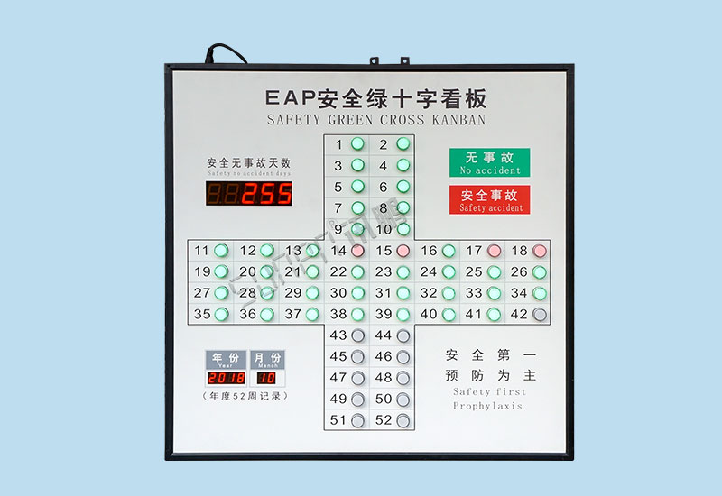 安全天數顯示屏_EAP安全綠十字看板_訊鵬科技