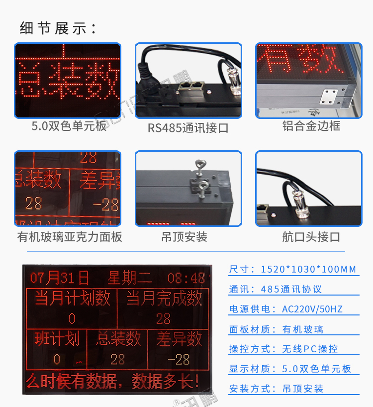 電子看板產品參數 電子看板產品參數