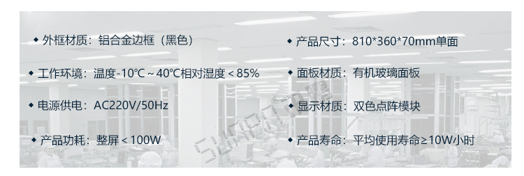 電子看板產品參數