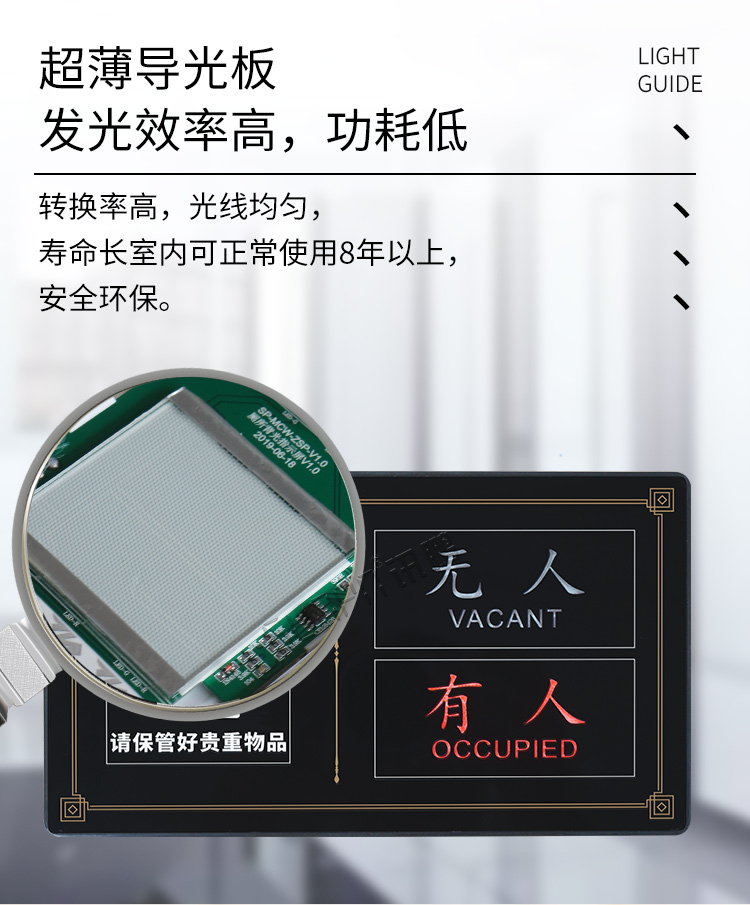 試衣間有人無人提示牌材質介紹