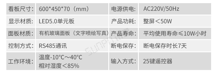 會(huì)議室使用狀態(tài)顯示屏產(chǎn)品參數(shù)