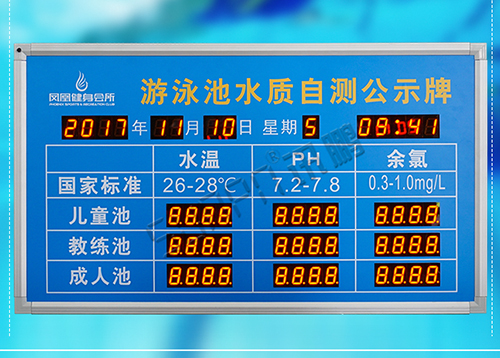 泳池水質監測顯示系統_訊鵬定制
