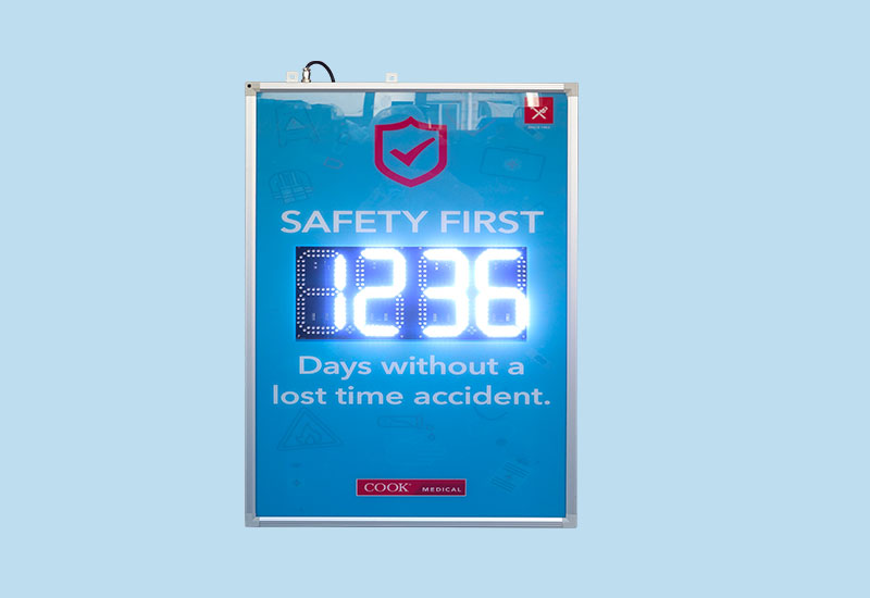 愛爾蘭英文LED安全天數計時屏 