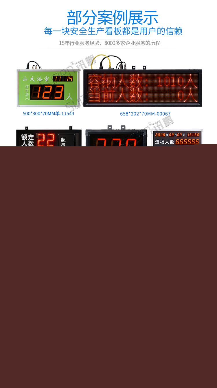 客流監測顯示屏案例參考
