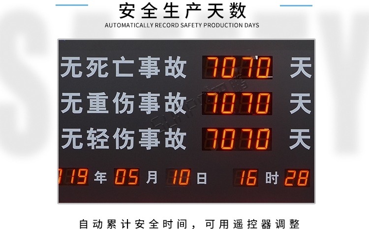 安全天數顯示屏