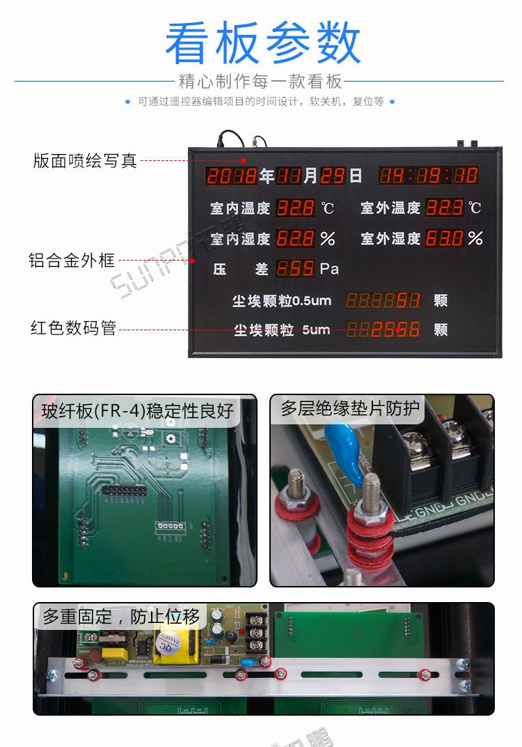 室內外環境監測顯示屏產品細節