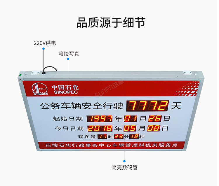 安全運(yùn)行天數(shù)記錄牌產(chǎn)品細(xì)節(jié)