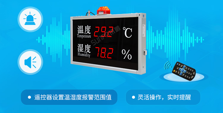 溫濕度看板聲光報警