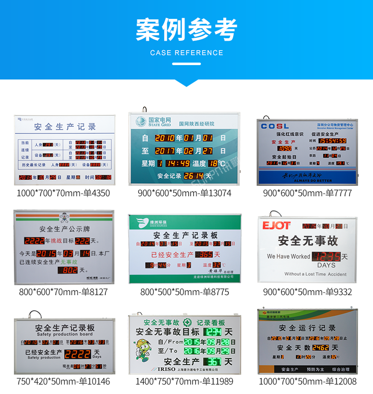 安全天數揭示牌案例參考