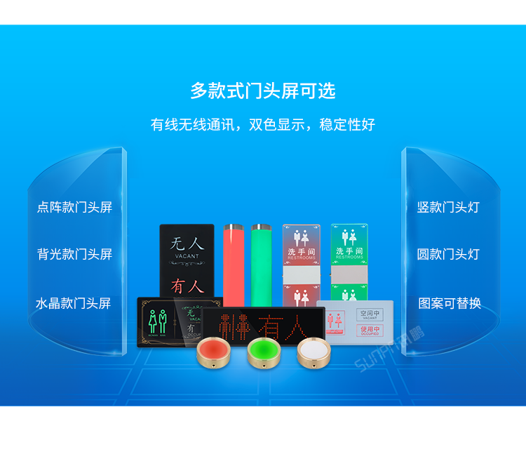 訊鵬智慧公廁系統-多款門頭屏可選