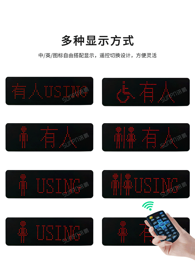 智能廁所狀態屏-多種顯示方式