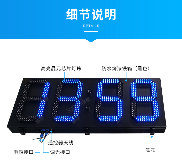 大型LED數字時鐘-細節說明 大型LED數字時鐘-細節說明