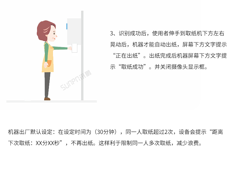 公廁人臉識別取紙機-操作說明 公廁人臉識別取紙機-操作說明