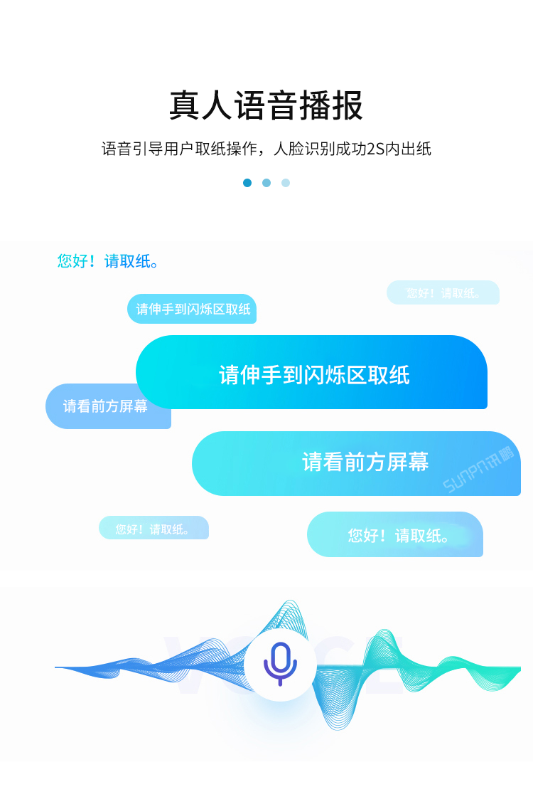人臉識別廁紙機-真人語音播報