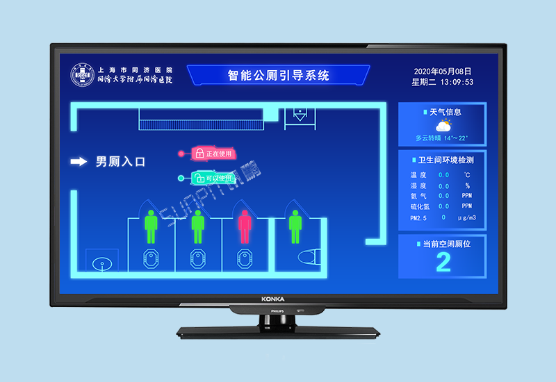 智慧公廁_智能廁位引導系統_醫院/服務區/機場公廁改造方案