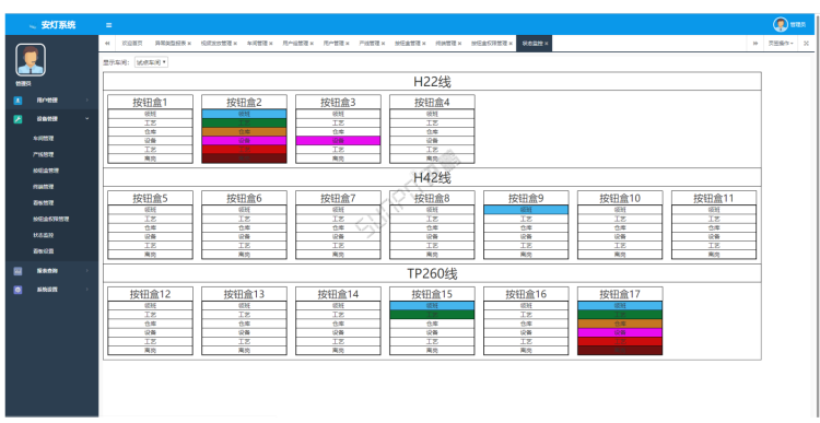安燈系統軟件管理后臺界面
