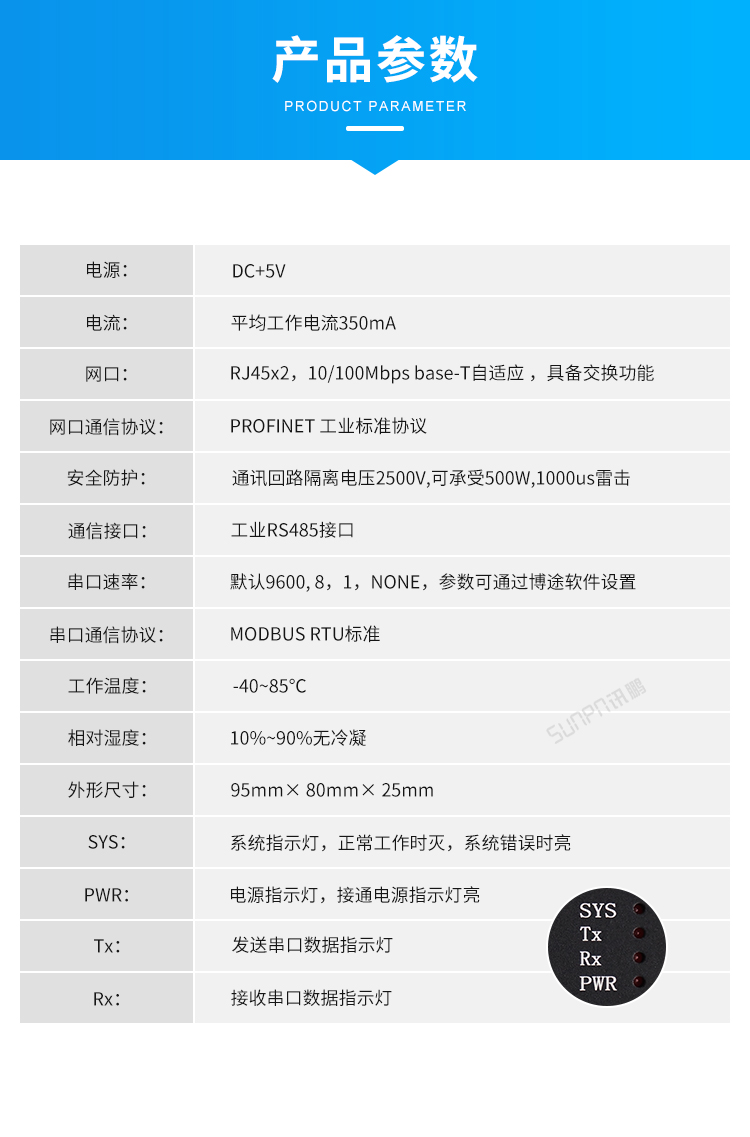 PROFINET模塊-產(chǎn)品參數(shù) PROFINET模塊-產(chǎn)品參數(shù)
