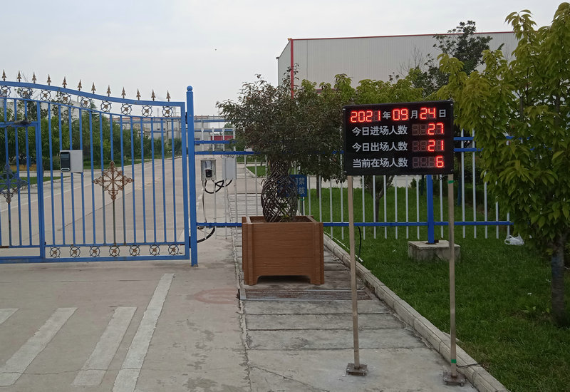 工廠出入口人數進出統計看板系統