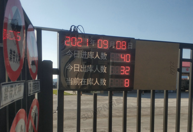 倉庫出入人數統計顯示屏