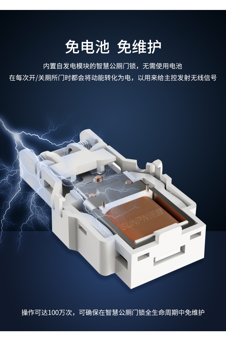 免供電門鎖開關感應器-免電池維修