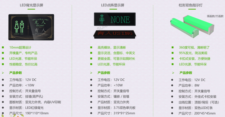 廁所有人無人顯示牌 廁所有人無人顯示牌