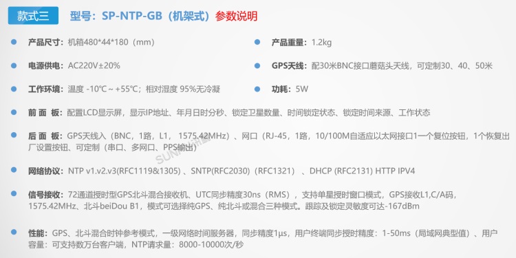 同步時鐘服務器介紹-NTP-GB參數說明 同步時鐘服務器介紹-NTP-GB參數說明
