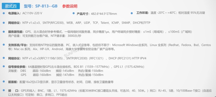 同步時鐘服務器介紹-813-GB參數說明 同步時鐘服務器介紹-813-GB參數說明