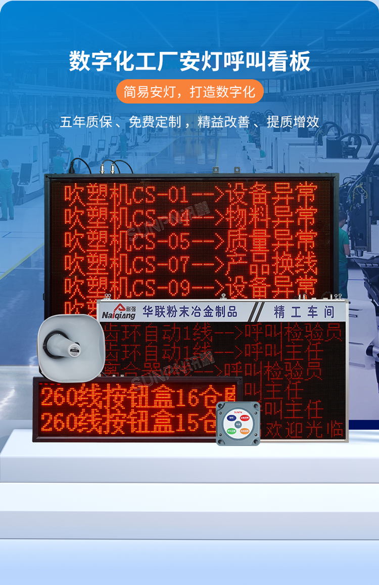 工廠安燈呼叫看板