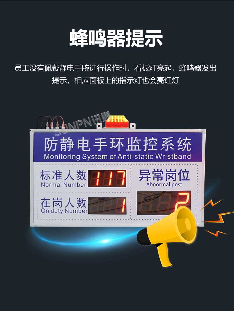 防靜電監控看板帶異常報警功能