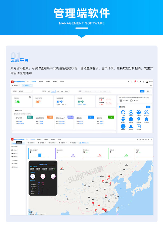 智慧公廁管理系統-管理端軟件