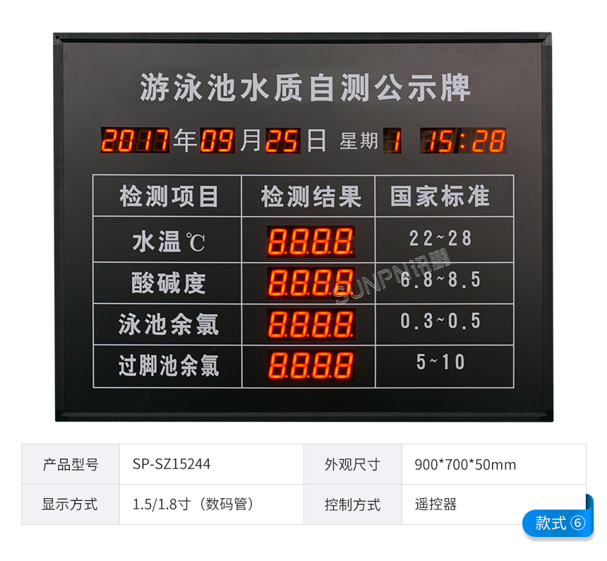 訊鵬水質監測顯示屏-款式參考